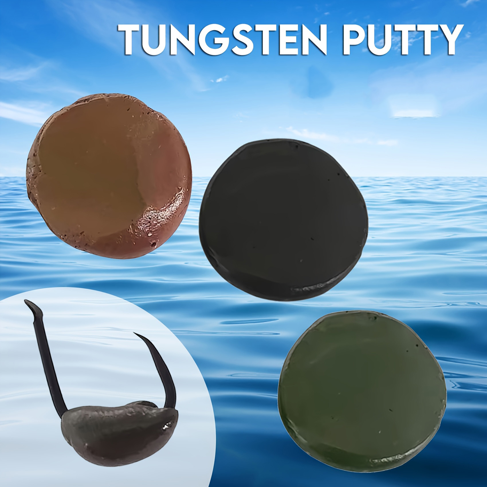 Tungsten Sinkers - Tungsten Putty 0.5oz(15g) Tika Sports 1pc/3pcs