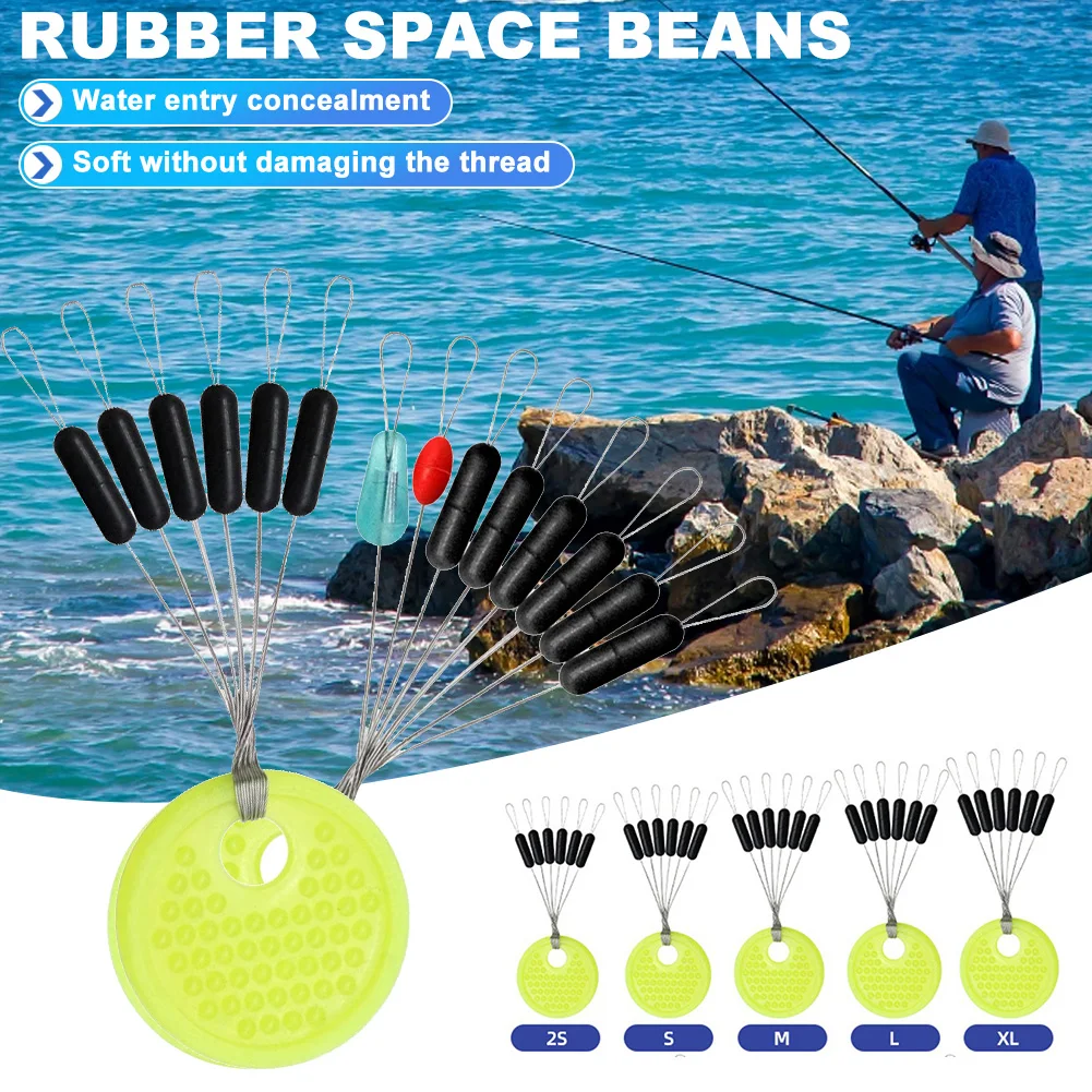 Fishing Equipment And Gear - Fishing Rod Rubber Space Beans 60pcs