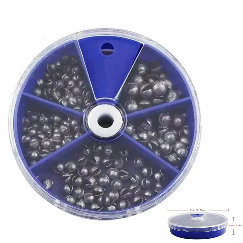 Tackle Box - Split Shot Fishing Sinkers Weights 205Pcs