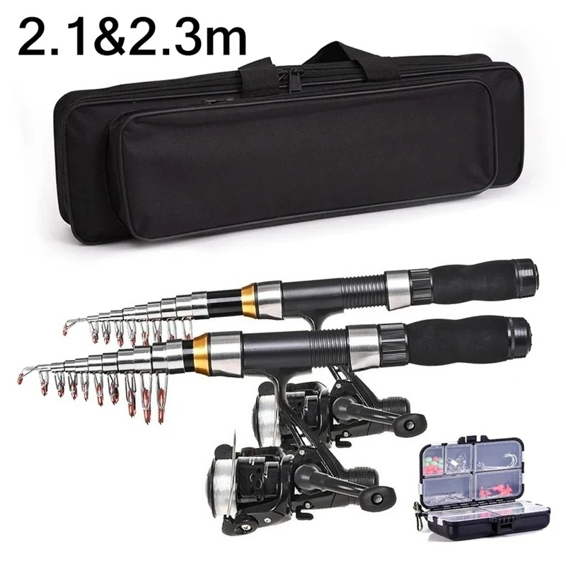 Fishing Equipment For Kids - BRAVMAK 2.1/ 2.3 mTelescopic Fishing Rod