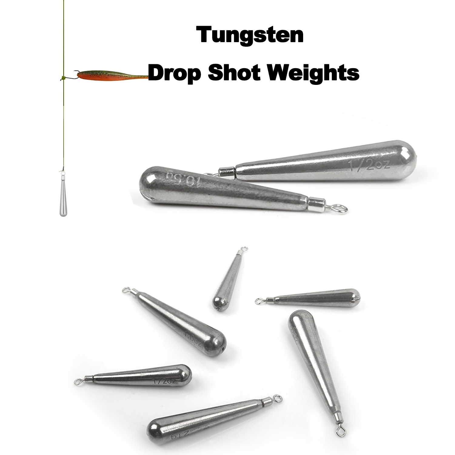 Tungsten Drop Shot Weights 3.5 - огляд і ціна Tungsten Sinkers