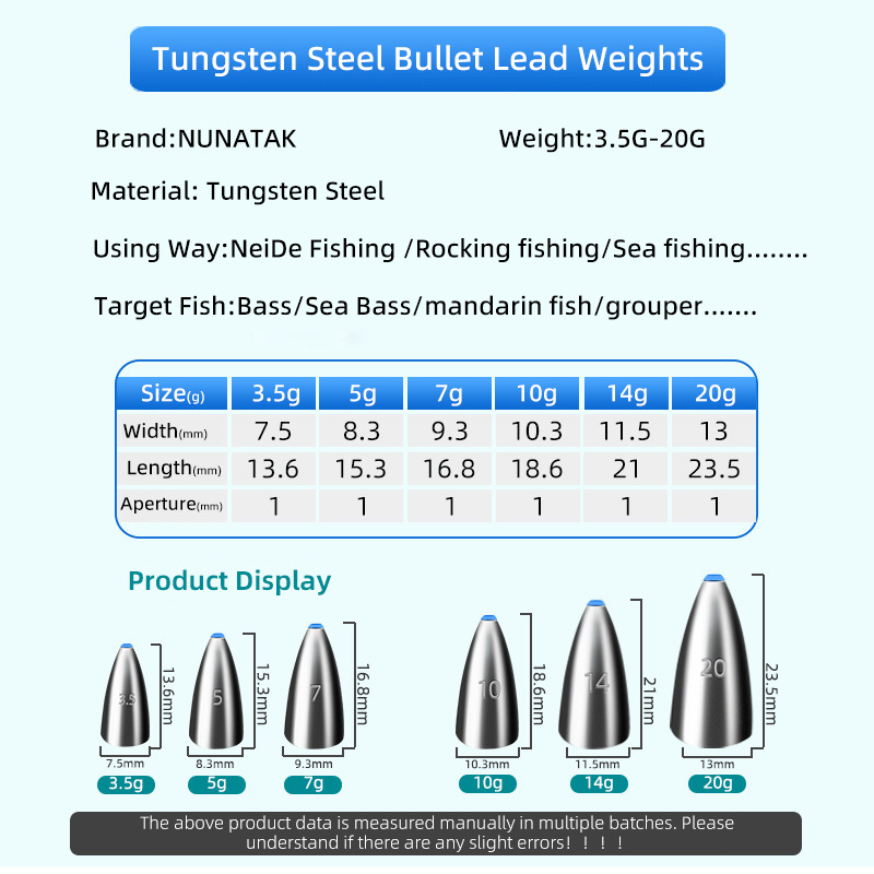 NUNATAK  Lead Bullet Lead Sink - огляд і ціна Tungsten Sinkers