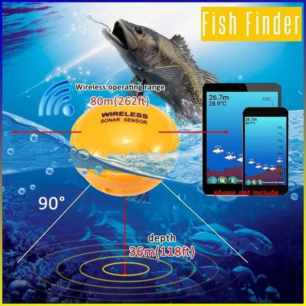 Smart Sonar Fish Finder Wirele - огляд і ціна Fishing Equipment English