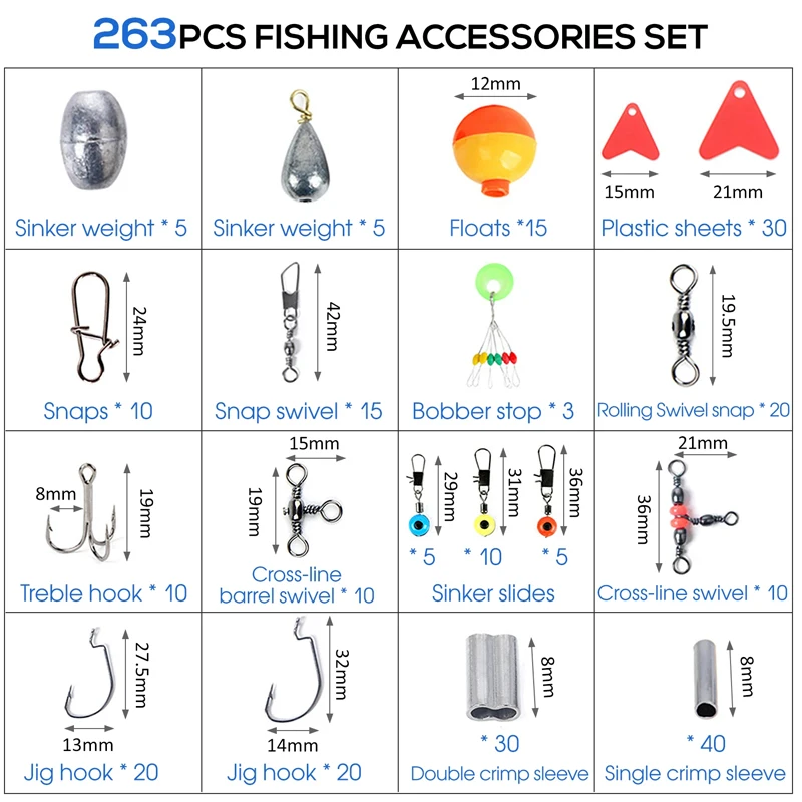263pcs Outdoor Fishing Accesso - огляд і ціна Tackle Box