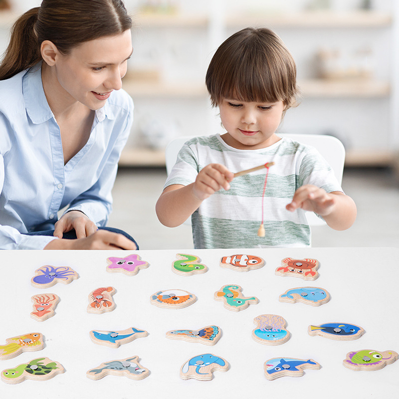 Wooden Magnetic Fishing Toys f - огляд і ціна Fishing Equipment For Kids