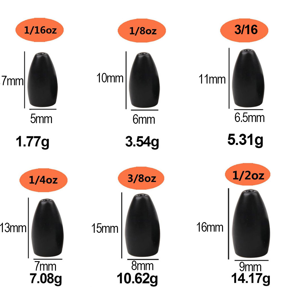 Tungsten Steel Fishing Weights - огляд і ціна Tungsten Sinkers
